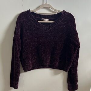 SO Deep Burgundy V-Neck Sweater